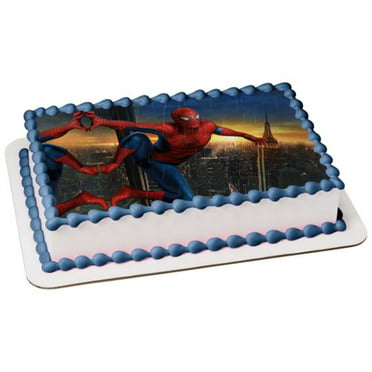 12 x Spider-man cupcake toppers available on rice paper or icing sheet